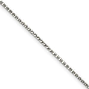 1.5mm Sterling Silver Solid Curb Chain Necklace, 22 Inch